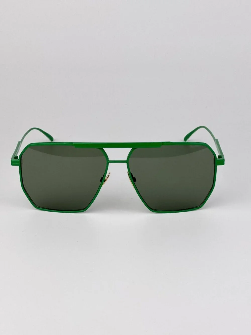 Bottega Veneta Unisex Sunglasses | Green Pilot Frame BV1012S 006 NEW AUTHENTIC